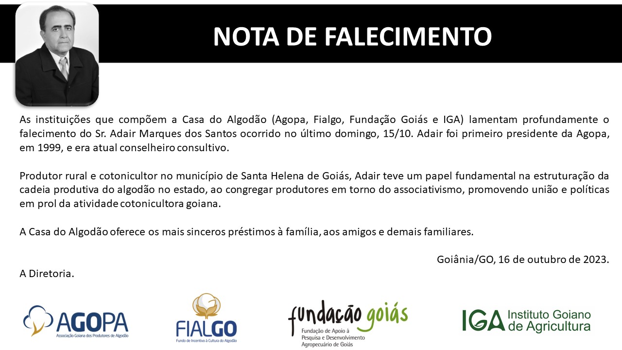 COMUNICADO AGOPA NOTA DE FALECIMENTO